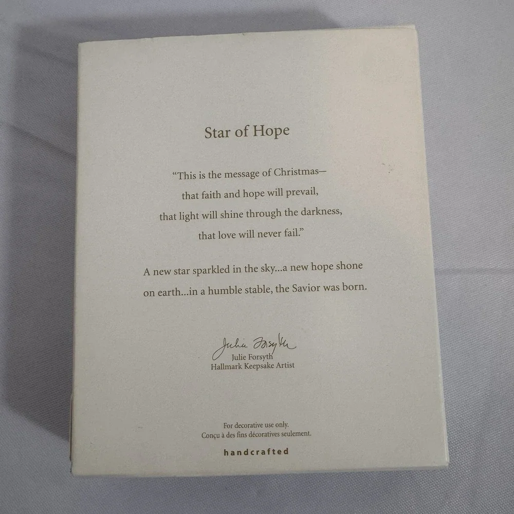 Hallmark Keepsake Ornament Star of Hope 2009‎ O Come Let Us Adore HIm Christmas